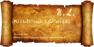 Miltényi László névjegykártya