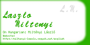 laszlo miltenyi business card