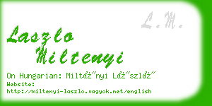 laszlo miltenyi business card